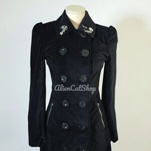 **NEW** RARE Gothic Rebel Trench Coat Dolls Kill x Emily The Strange